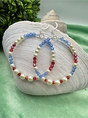 Patriotic Earrings Red, White & Blue